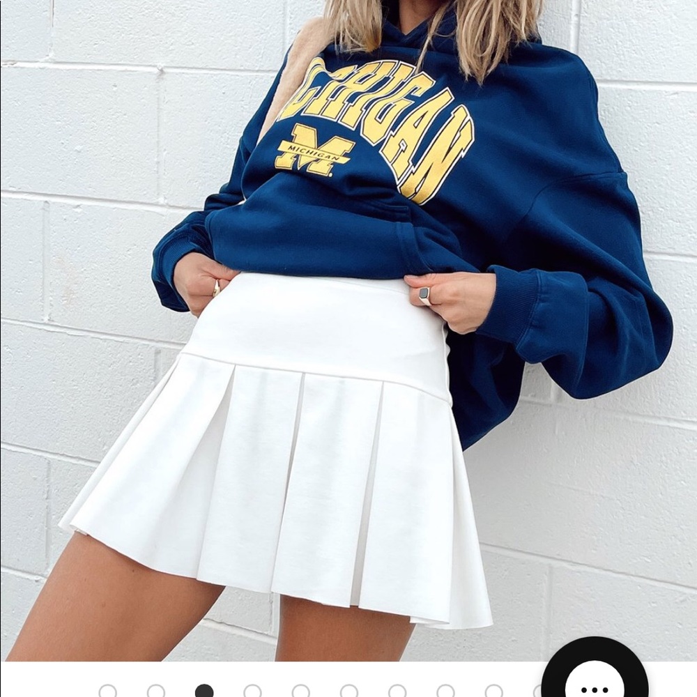 Princess Polly White Pleated Skirt